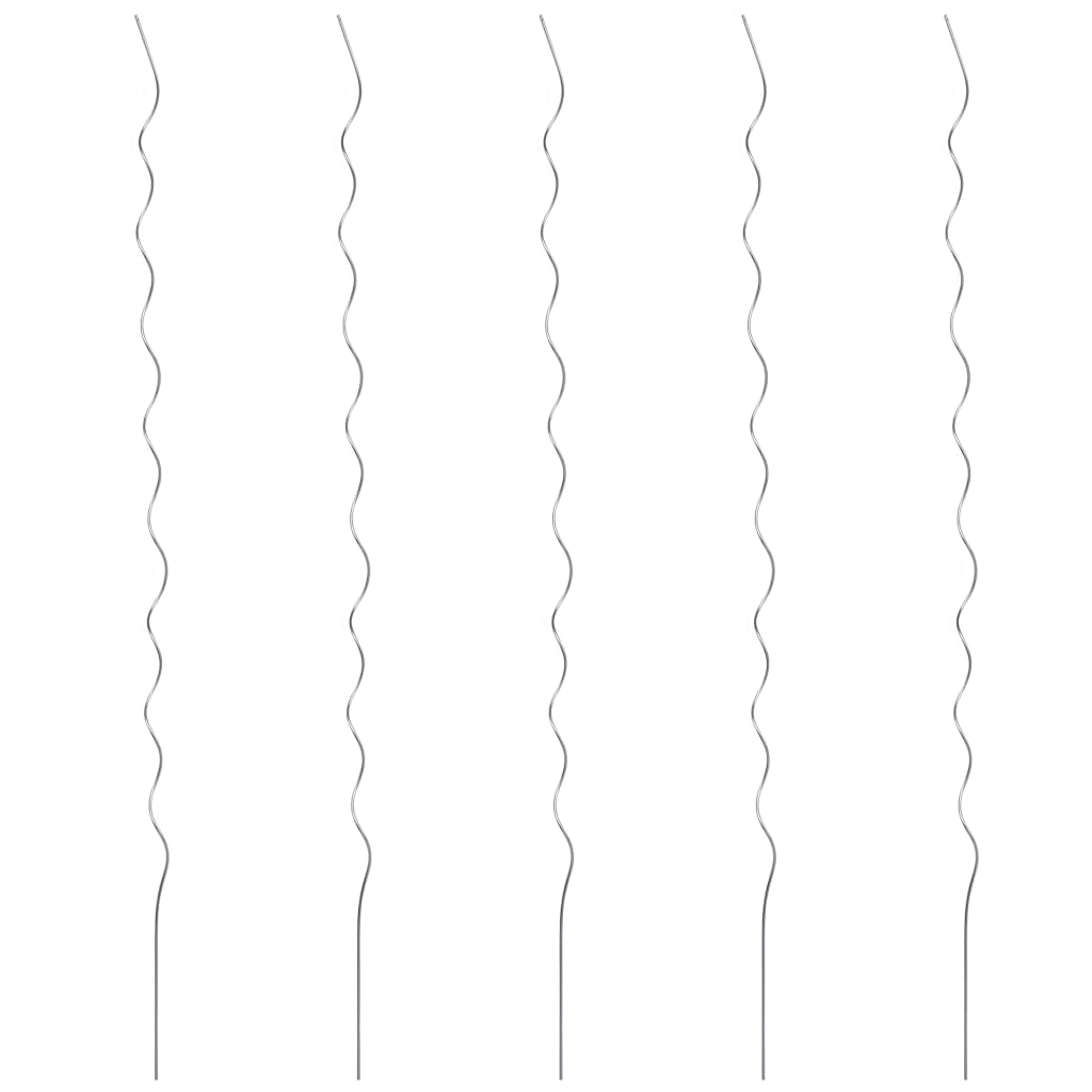 5 pcs Spiral Plant Supports Galvanised Steel