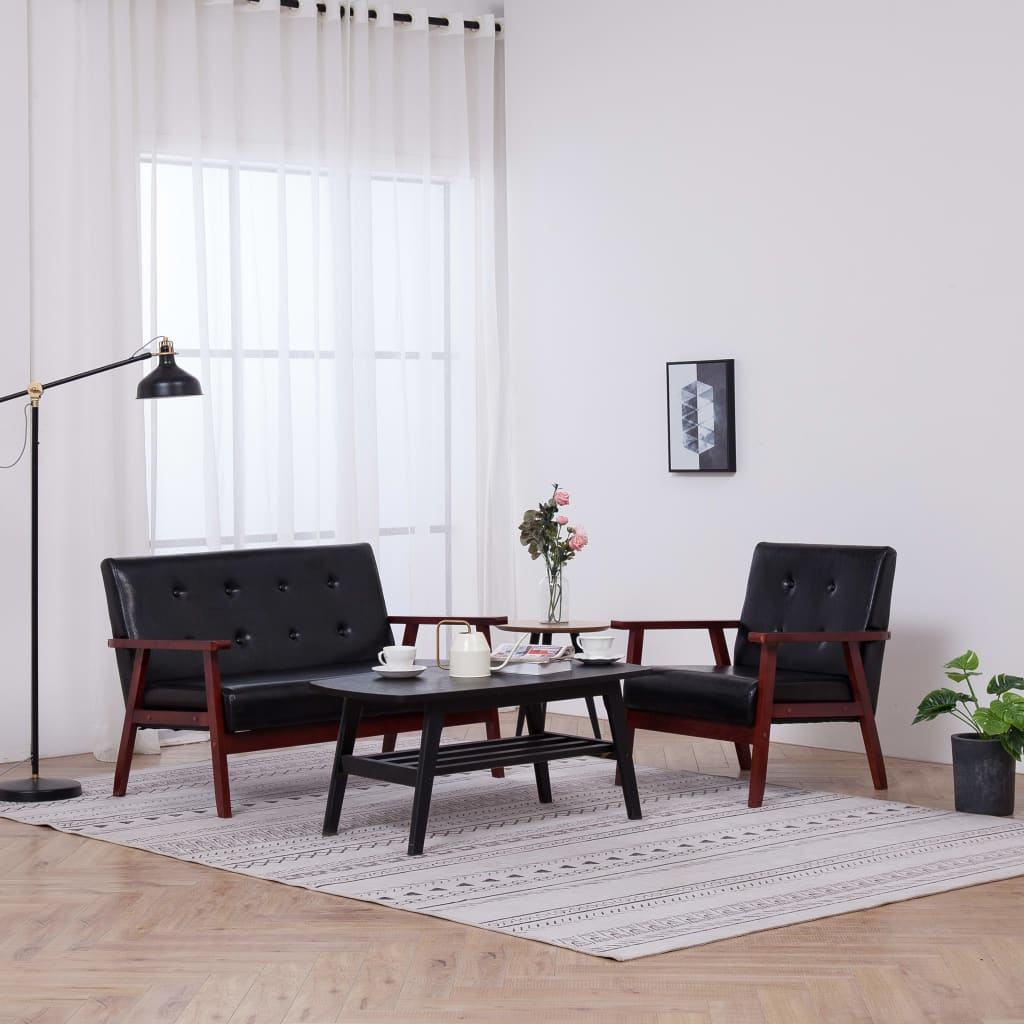Sofa Set 2 Piece Faux Leather