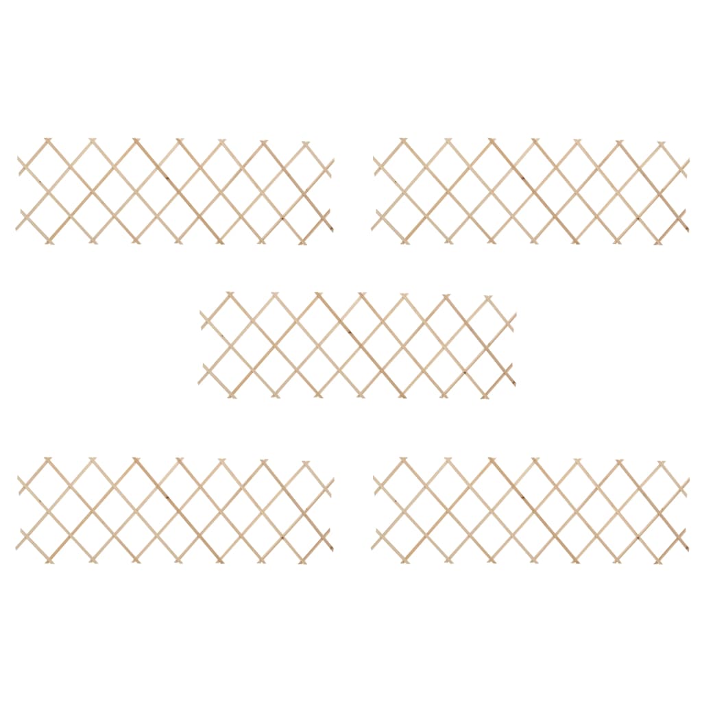 Trellis Fences 5 pcs Firwood 180x60 cm