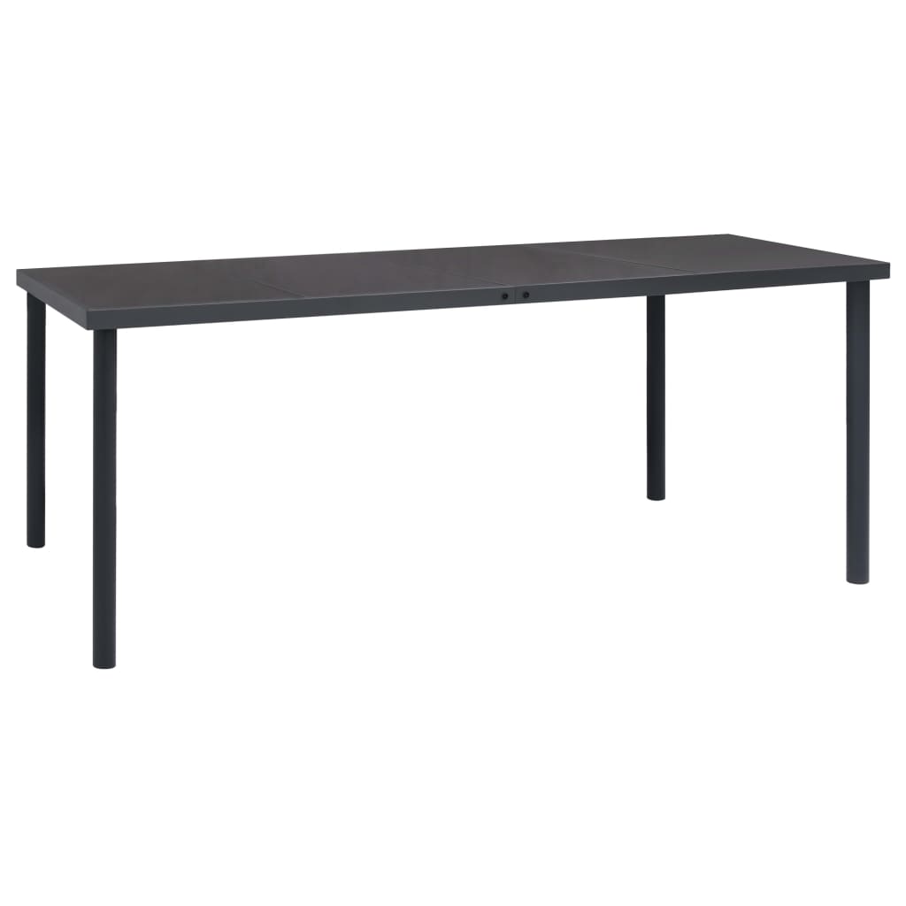 Outdoor Dining Table 190x90x74 cm Steel