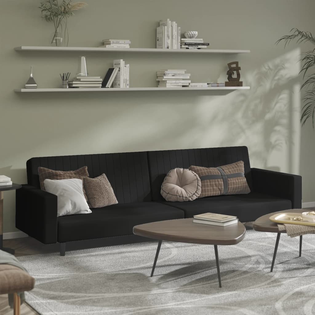 2-Seater Sofa Bed Velvet