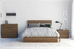 Functional Elegance Bed with 2 Drawers, Wooden Finish, and 3-Year Warranty