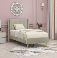 Serene Comfort - Single Bed, UAE Craftsmanship, Fabric Finish, and 3-Year Warranty