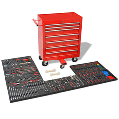 Workshop Tool Trolley with 1125 Tools Steel