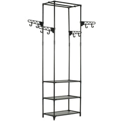 Clothes Rack Steel and Non-woven Fabric 55x28.5x175 cm