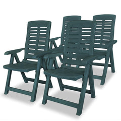 Reclining Garden Chairs 4 pcs Plastic