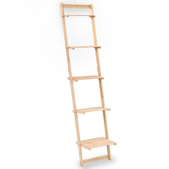 Ladder Wall Shelf Cedar Wood 41.5x30x176 cm