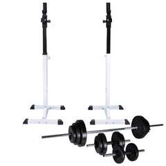 Barbell Squat Rack with Barbell and Dumbbell Set 30.5 kg