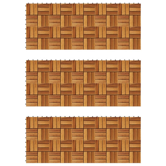 Decking Tiles 30 x 30 cm Acacia Set of 30