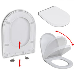 Soft-close Toilet Seat with Quick-release Design  Square