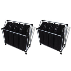 Laundry Sorters with Bags 2 pcs  and Grey