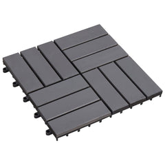 Decking Tiles 10 pcs  Wash 30x30 cm Solid Acacia Wood