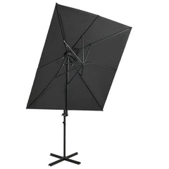 Cantilever Umbrella with Double Top  250x250 cm