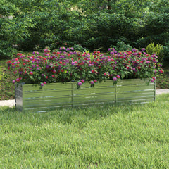 Garden Raised Bed 240x40x45 cm Galvanized Steel