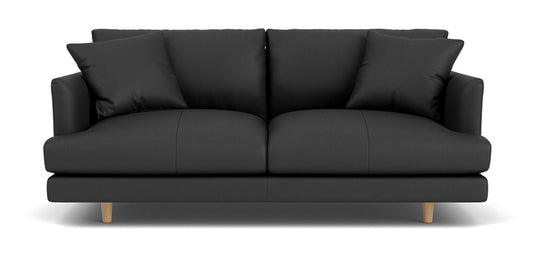Chic Comfort - 2 Seat Leather Sofa, Leather Upholstery, and 3-Year Warranty